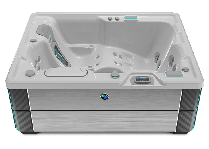 Hot Spring Spas Jetsetter LX Ice Gray Brushed Nickel